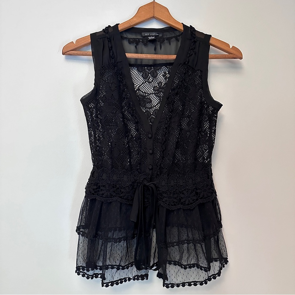 Vintage sheer lace blouse